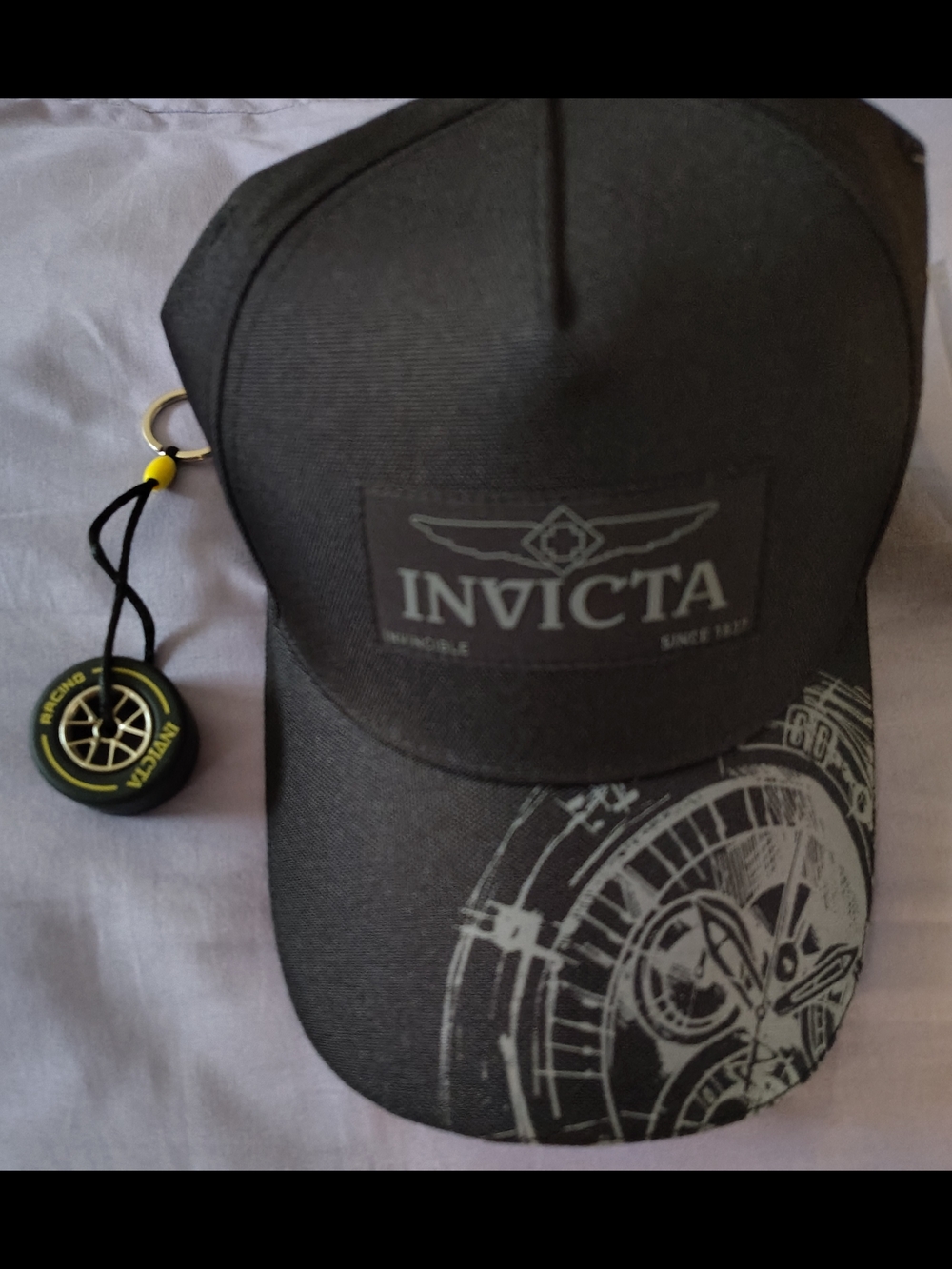 Invicta Black Logo Baseball Cap with Graphic Visor